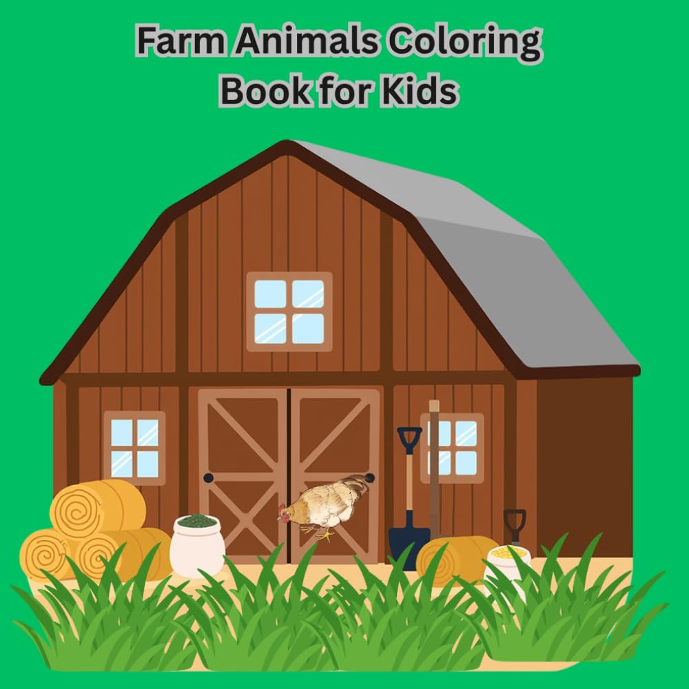 Farm Animals Coloring Book for Kids