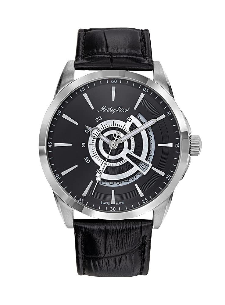Mathey-Tissot Mens Leather Analog Black Dial Watch-H711An, Band Color-Black (B08R7X2J2Y) Amazon Price History, Amazon Price Tracker