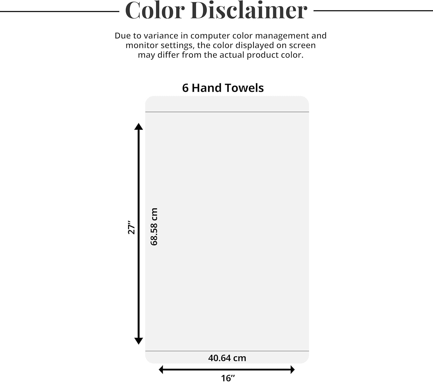 Tens Towels Pack of 6 Hand Towels, 100% Cotton, Lighter Weight, Quick to Dry, 16 x 28 Inches, Super Soft & Absorbent, Perfect for Bathroom & Kitchen, Black - Image 9