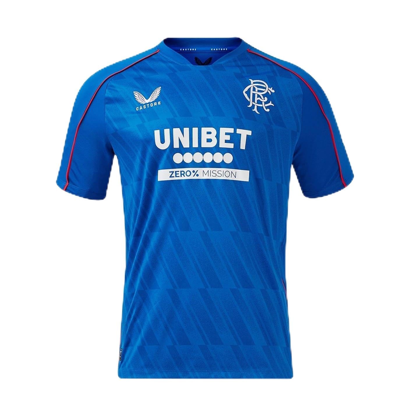 '24-'25 Rangers Home Shirt Polyester Made By: Castore Men's Blue 4XL