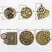 LolliBeads (TM) Antiqued Bronze Plated Skeleton Steampunk Watch Gear Clock Cog Wheel Sets (12 Pcs)