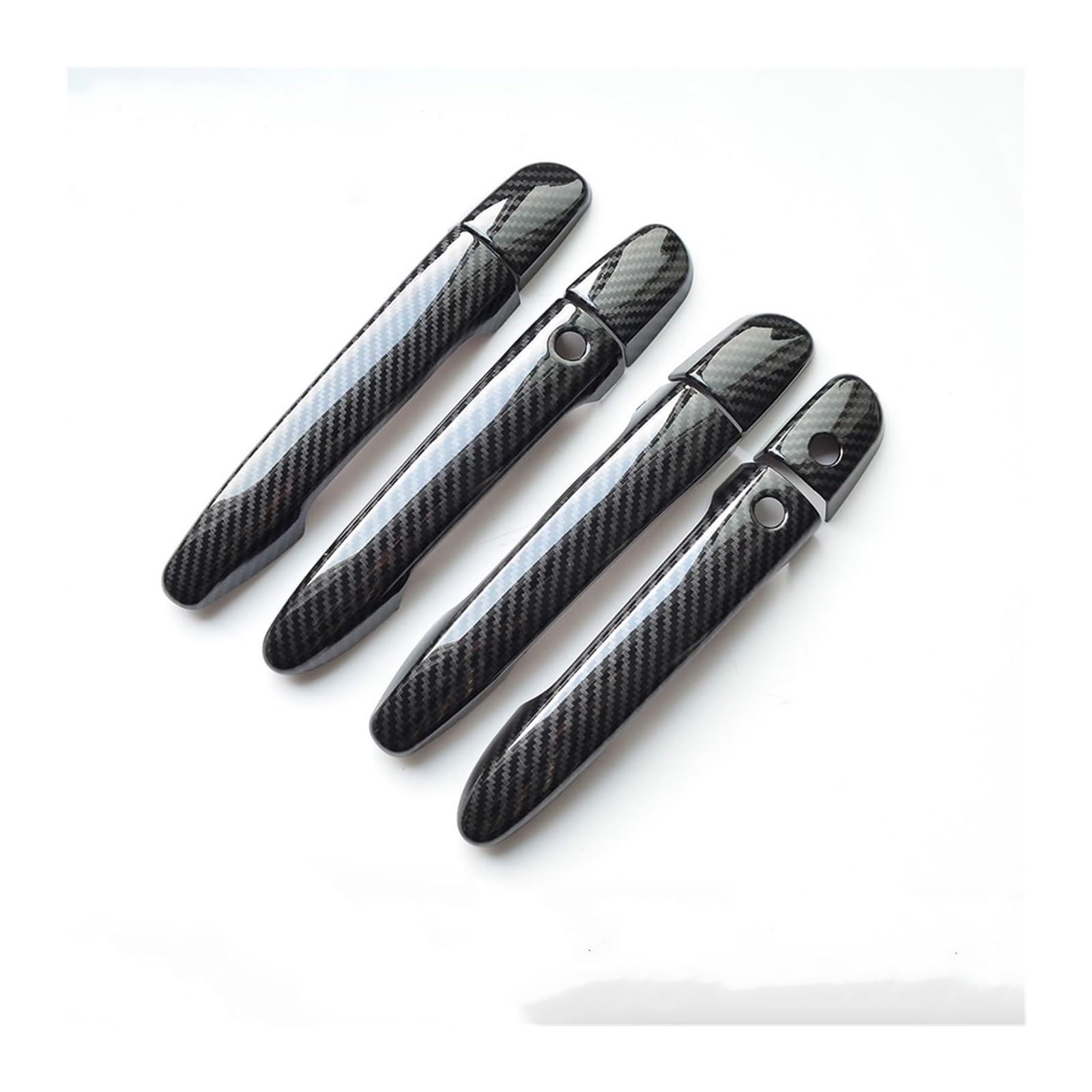 Hckclmbmzw Style4 For Mazda 3 2010-2019 Plastic Door Handle Cover Styling Carbon Fiber Chrome Car Accessories Door Handle Cover(Style4)