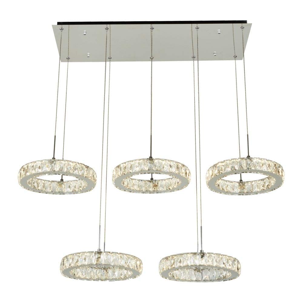 PLC Lighting 90070PC PLC1 Ceiling Five Ring Pendant from The Equis Collection