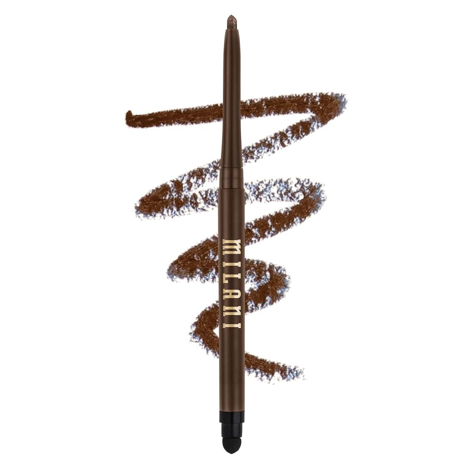 Milani Stay Put Eyeliner – Semi-Sweet (0.01 Ounce) Cruelty-Free Self-Sharpening Eye Pencil with Built-In Smudger – Line & Define Eyes with High Pigment Shades for Long-Lasting Wear