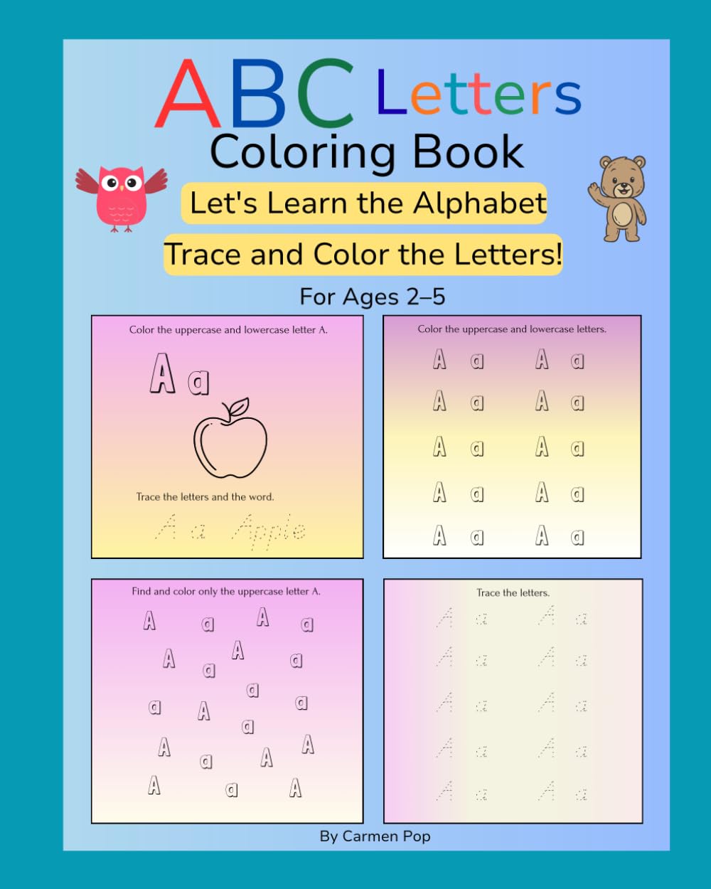ABC Letters Coloring Book: Let's Learn the Alphabet: Trace and Color the Letters (Early Learning Coloring Books)