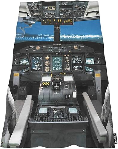 Moslion Toallas de baño suaves para cabina de avión, cómoda toalla de baño/playa/camping para mujeres, hombres, niñas, niños, tamaño grande, 64 x 32