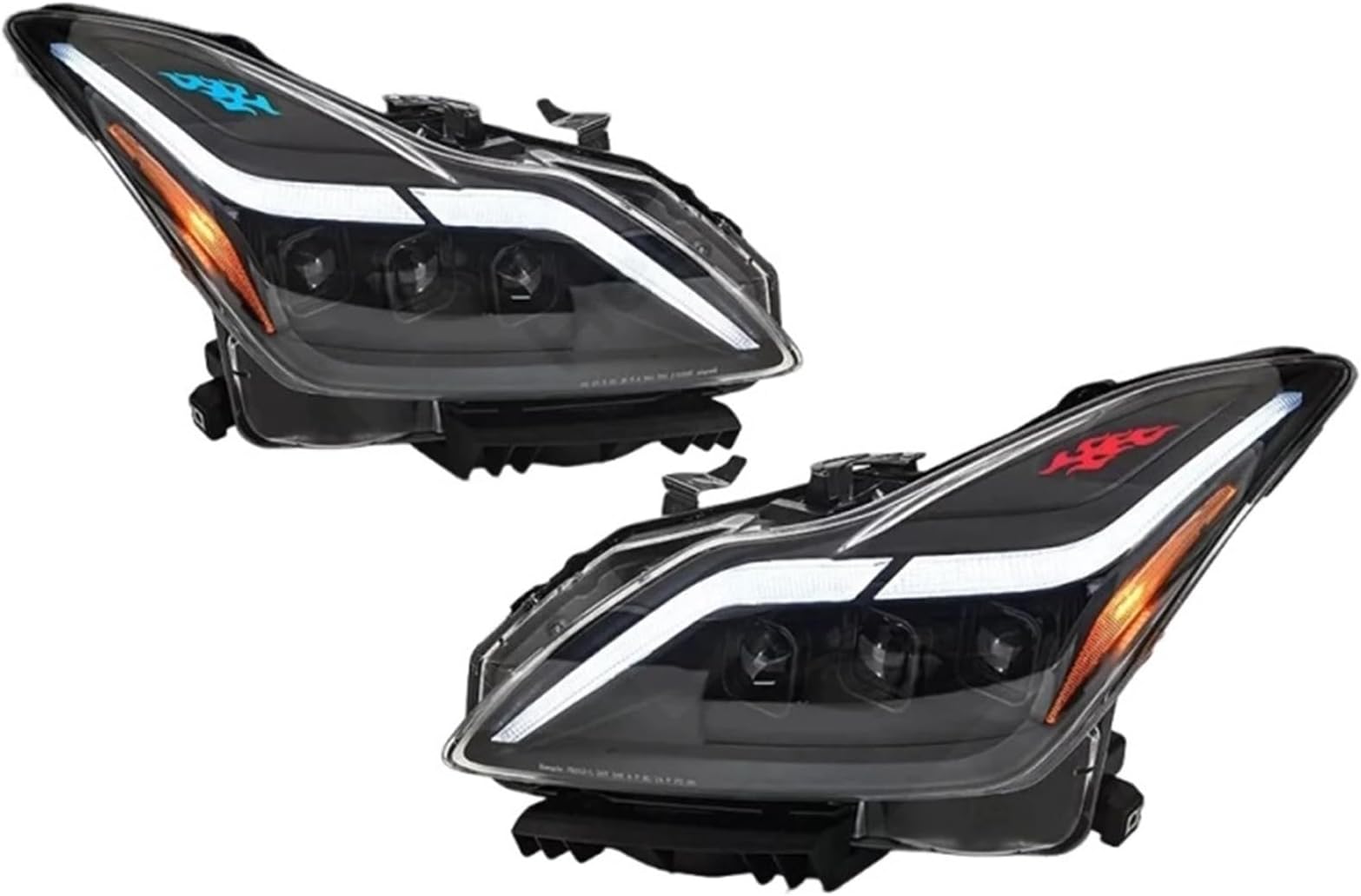 Headlight Assembly For Infiniti G37 Q60 Coupe 2-door 2008-2015 Headlamp Front Lights Head Lamps Turn Signal LED Headlights(Pair For RHD)