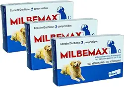 Vermifugo Milbemax Para Caes De 5kg A 25kg Com 6 Comprimidos