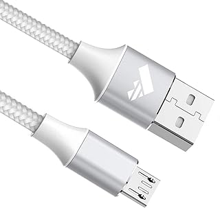 Aioneus Micro USB Cable, Android Charger Cable 1M Fast Charging Cables Nylon USB Wire Charging Lead Charger for Samsung Galaxy S7 Edge S6 S5 J7 J5 J6 J3 Note 5 A10, Huawei, LG, Kindle, Tablets, PS4