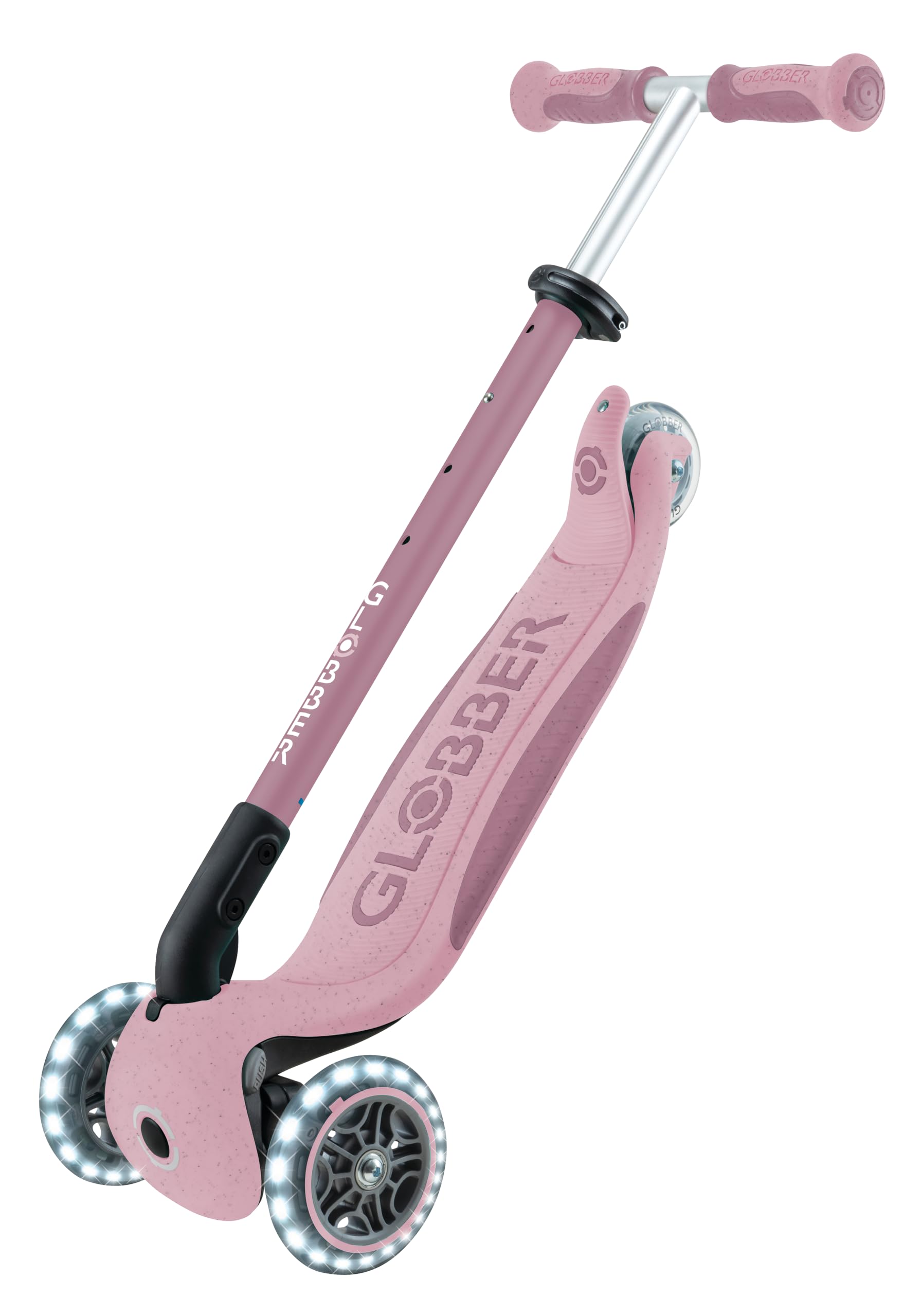 Globber - GO•UP Deluxe Lights ECO 360 – Skalierbarer Tretroller, 3 Räder mit Sitz und Modul 360, für Kinder von 15 Monaten bis 6 Jahren