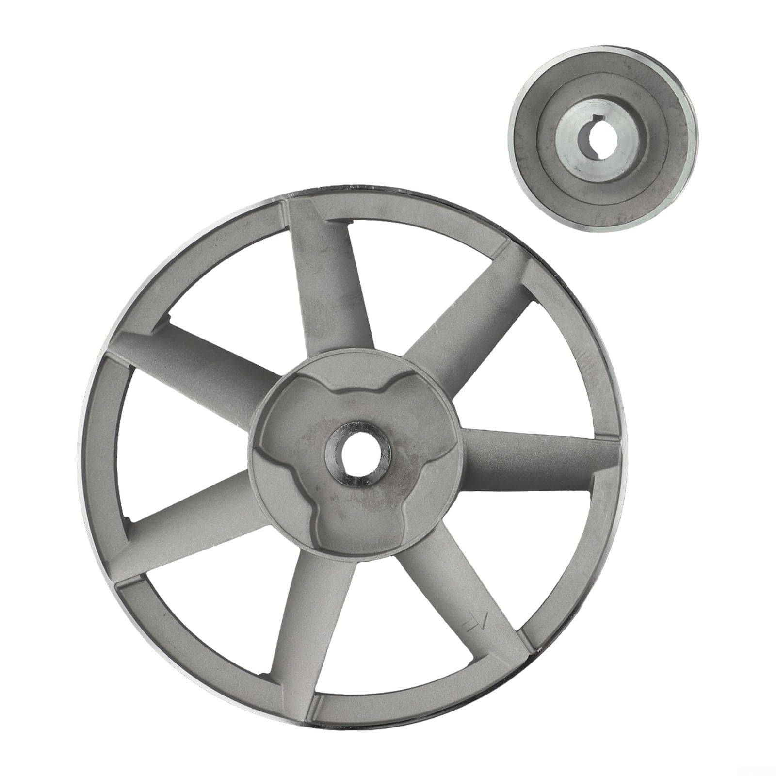 Keilriemenscheiben-Set für Luftkompressoren, Metallschwungrad und Motorscheibe, 265 mm oder 300 mm Durchmesser, Einzelrille mit fester Bohrung (Typ 265)