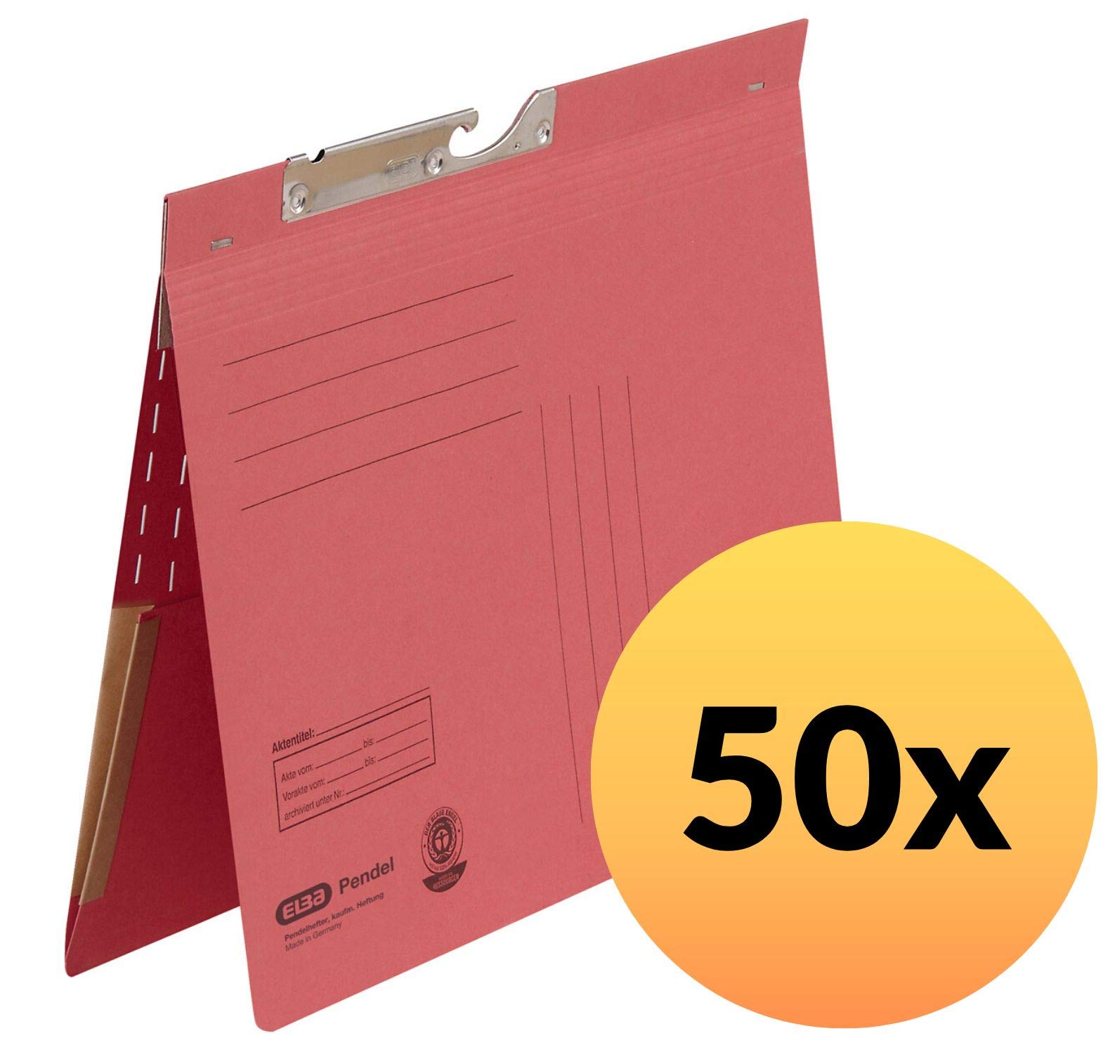 ELBA Pendelhefter, Manilakarton, rot, 50er Pack