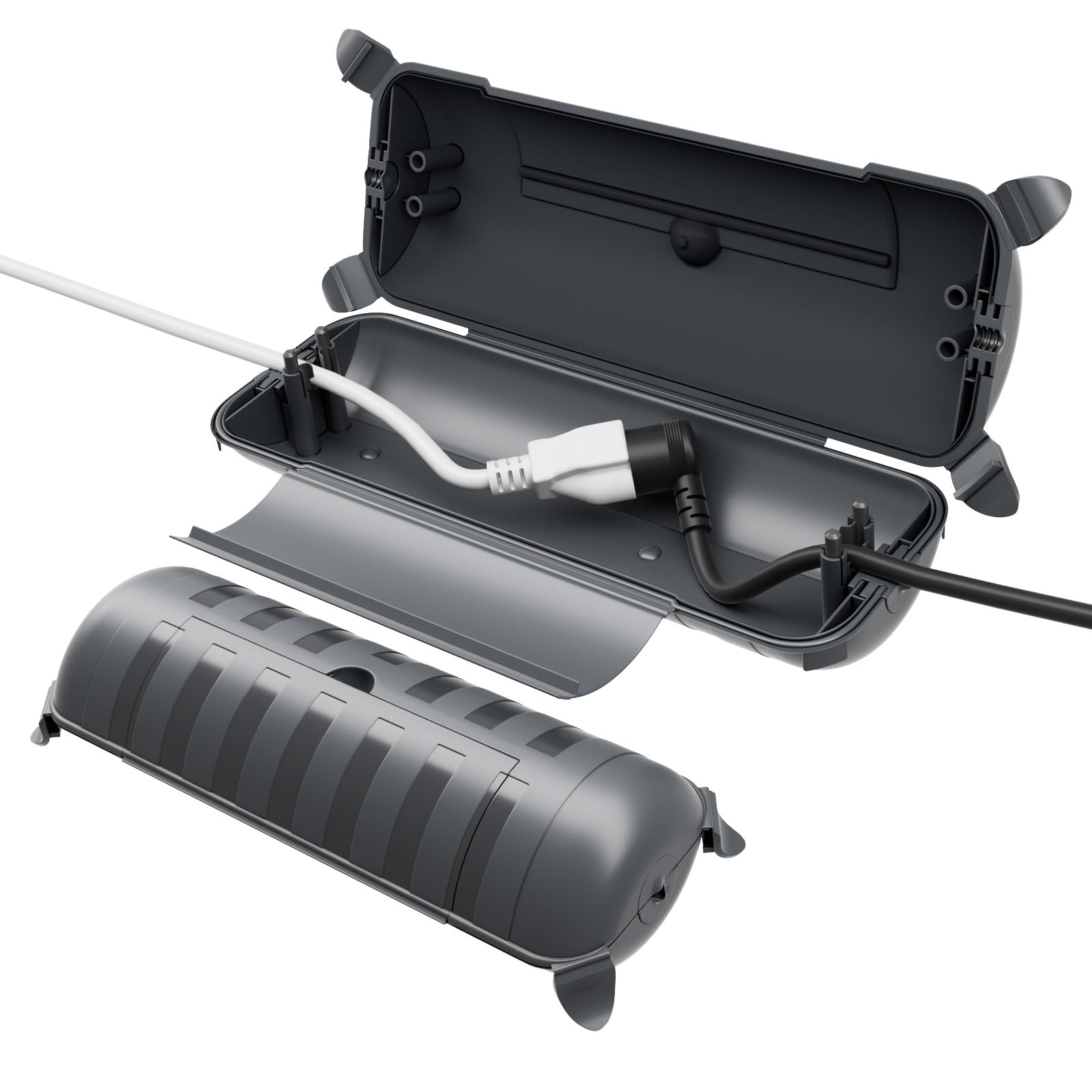 2 Pack of Outdoor IP44 Waterproof Connection Box by Restmo, Weatherproof Electrical Extension Cord Cover, Safety Seal Enclosure to Protect Holiday