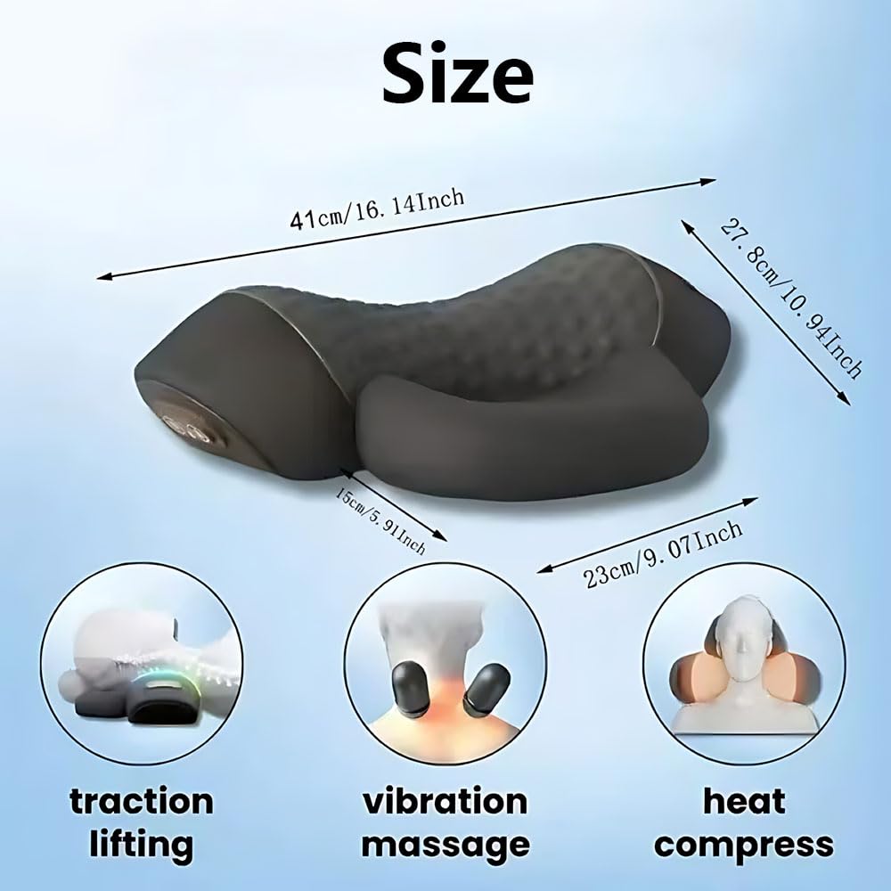 Callixe Thera Pillow Massage Neck Hump 3-in-1 Comfort Support for Neck Shoulder Upper Back, Portable Relaxation for Home Office Travel — view 2