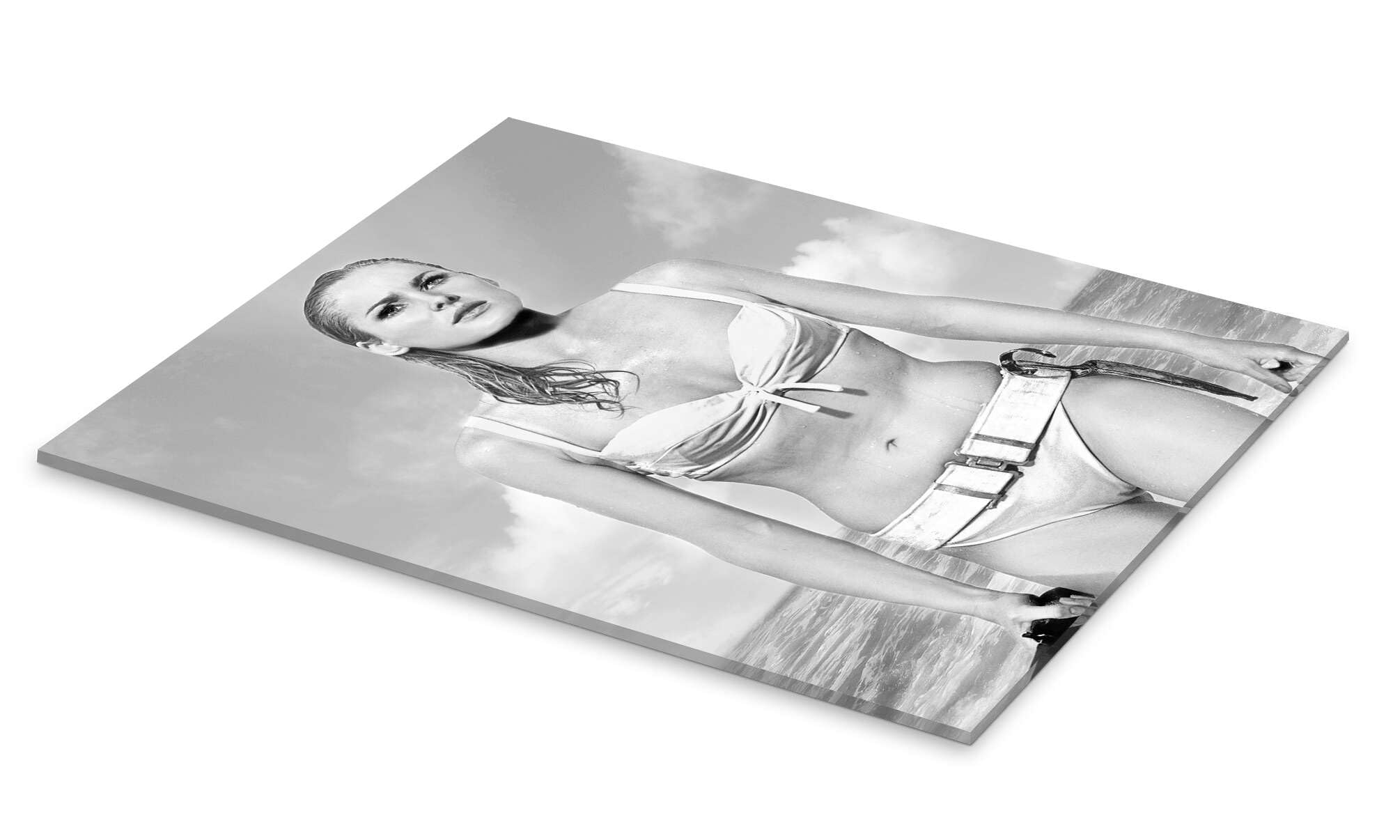Posterlounge Ursula Andress Acrylglasbild | 60 x 80 cm Schwarz-Weiß Wandbilder Wanddeko
