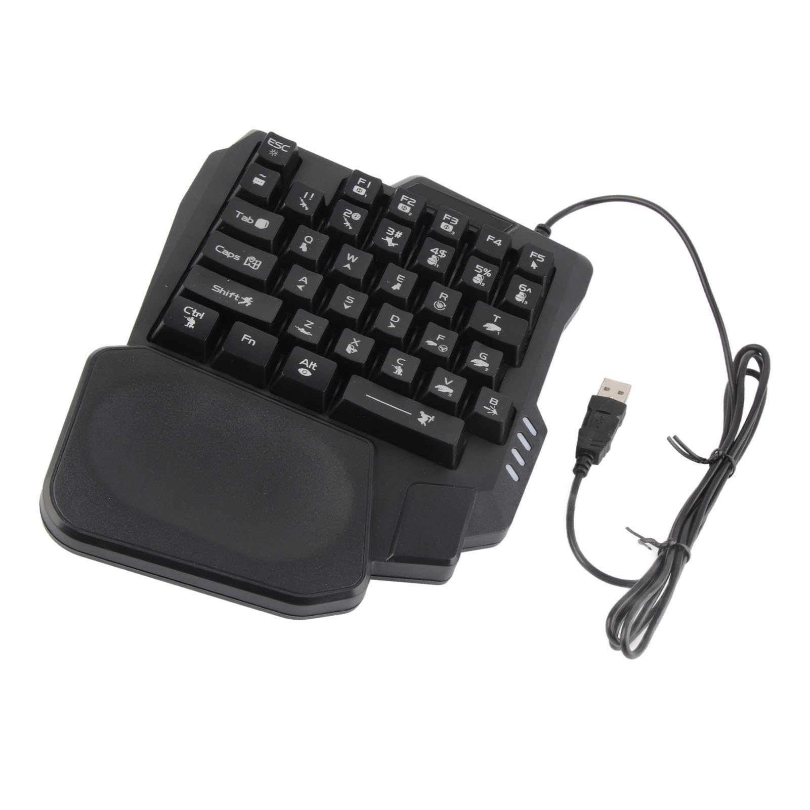 Aramox One Handed Gaming Keyboard Mini Mechanical Gaming with 35 Keys Ergonomic Design for PC