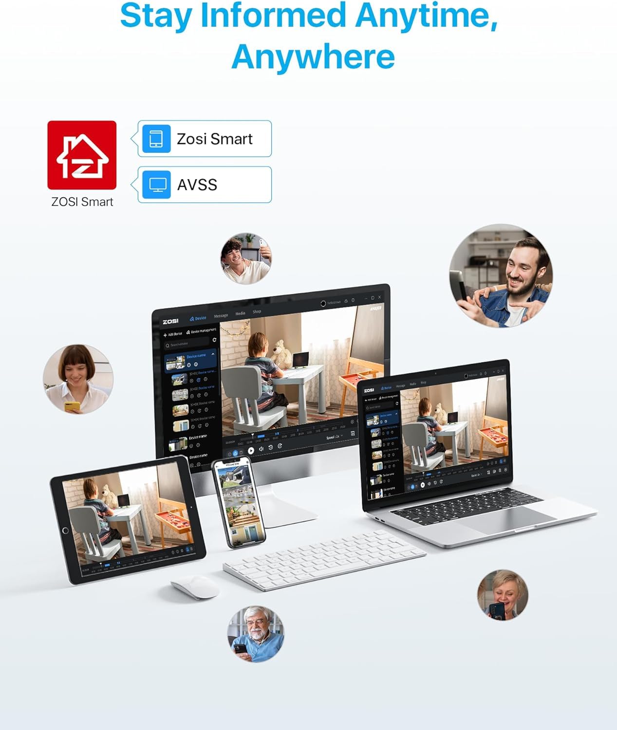 ZOSI 4K 16CH PoE NVR Videoüberwachungsrekorder ohne Festplatte, Unterstützt 2MP/5MP/8MP IP Kameras, Nur kompatibel mit PoE Kameras derselben Marke, H.265+, Smart Fernzugriff