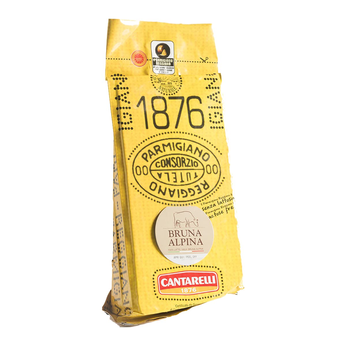Cantarelli 1876 - Parmigiano Reggiano DOP - Alpine Braunvieh - 24/30 Monate gereift - 1 Kg