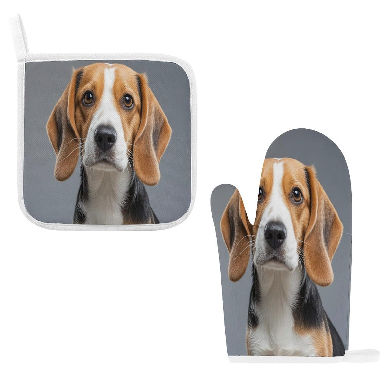 Fodpand Style Cute Beagle Oven Mitts And Pot Holders Sets