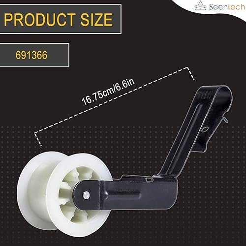Miniatura 5 de Seentech 691366 Polea tensora – Ajuste exacto Whirlpool Kenmore Sears Dryer – Reemplazar W10612905 WP691366VP WP691366 AP6010582 239477 3394332