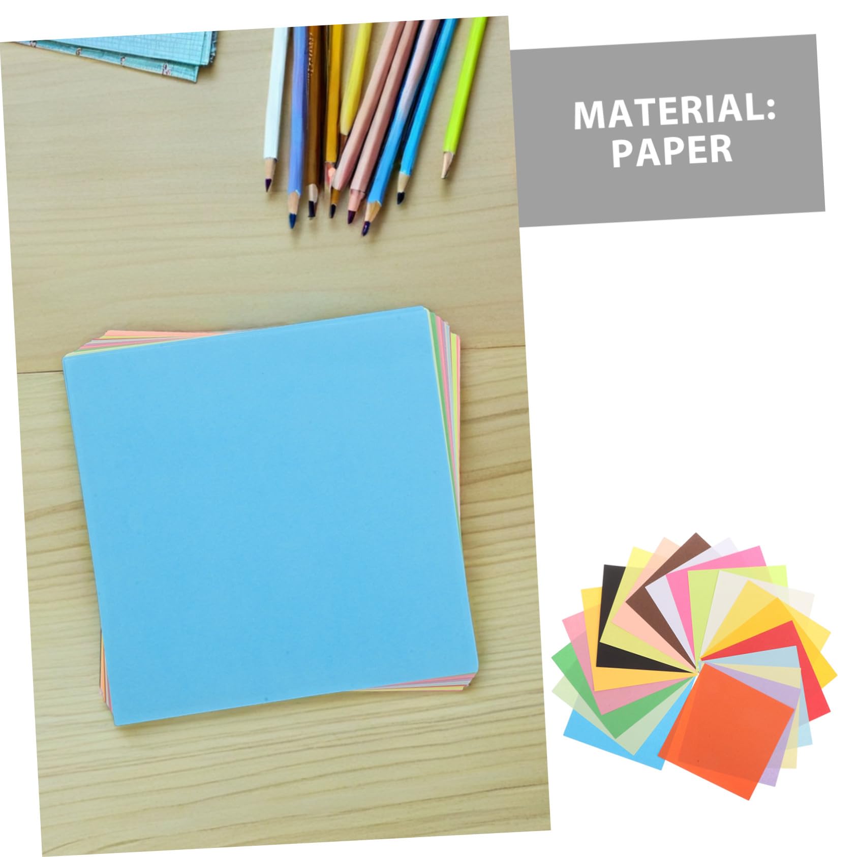 600piezas Papel Origami Colores Cuadrados Doble Cara Manualidades Escolares Familiares