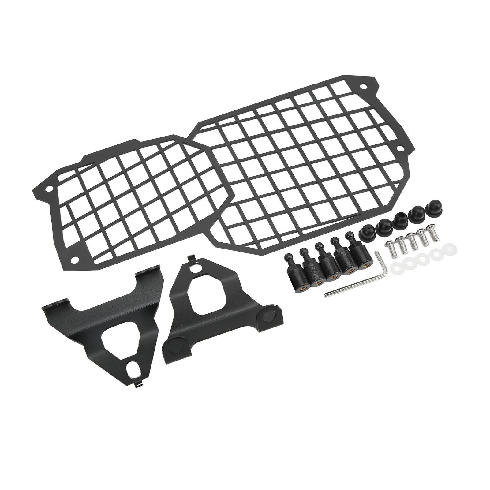 Protector de rejilla para faros delanteros de motocicleta, de acero inoxidable, compatible con modelos F650GS F700GS F800GS F800R, duradero, resistente al óxido, color negro