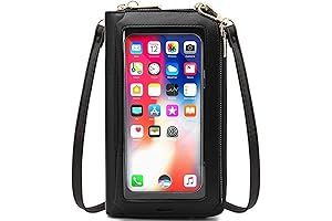 RFID Blocking Touch Screen Phone Bag Small Crossbody Bag Shoulder Handbag Wristlet for Women