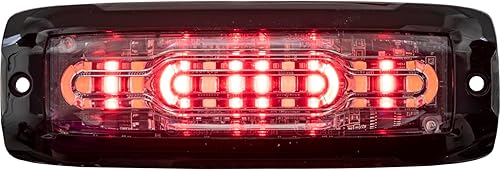 Miniatura 3 de Buyers Products 8890306 Luz estroboscópica LED ultra fina de 5 pulgadas, de doble color, ámbarrojo, 12 LED, carcasa de aluminio, luz estroboscópica