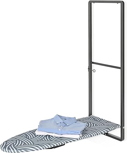 KINGBOARD Tabla de planchar para colgar sobre la puerta, tabla de planchar colgante con soporte para plancha, 36 x 12 pulgadas, tabla de hierro