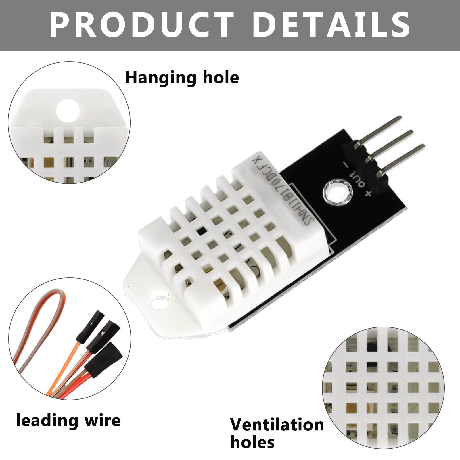 DHT22 Thermometer Temperatuur En Vochtigheids Sensor Module Met Kabels