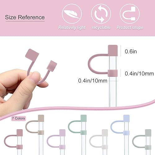 Miniatura 15 de Velaco 5 tapas de popote de silicona de 0.4 pulgadas / 0.394 in de diámetro, compatibles con vasos Stanley 20 de 30 y 40 onzas, para vaso Stanley