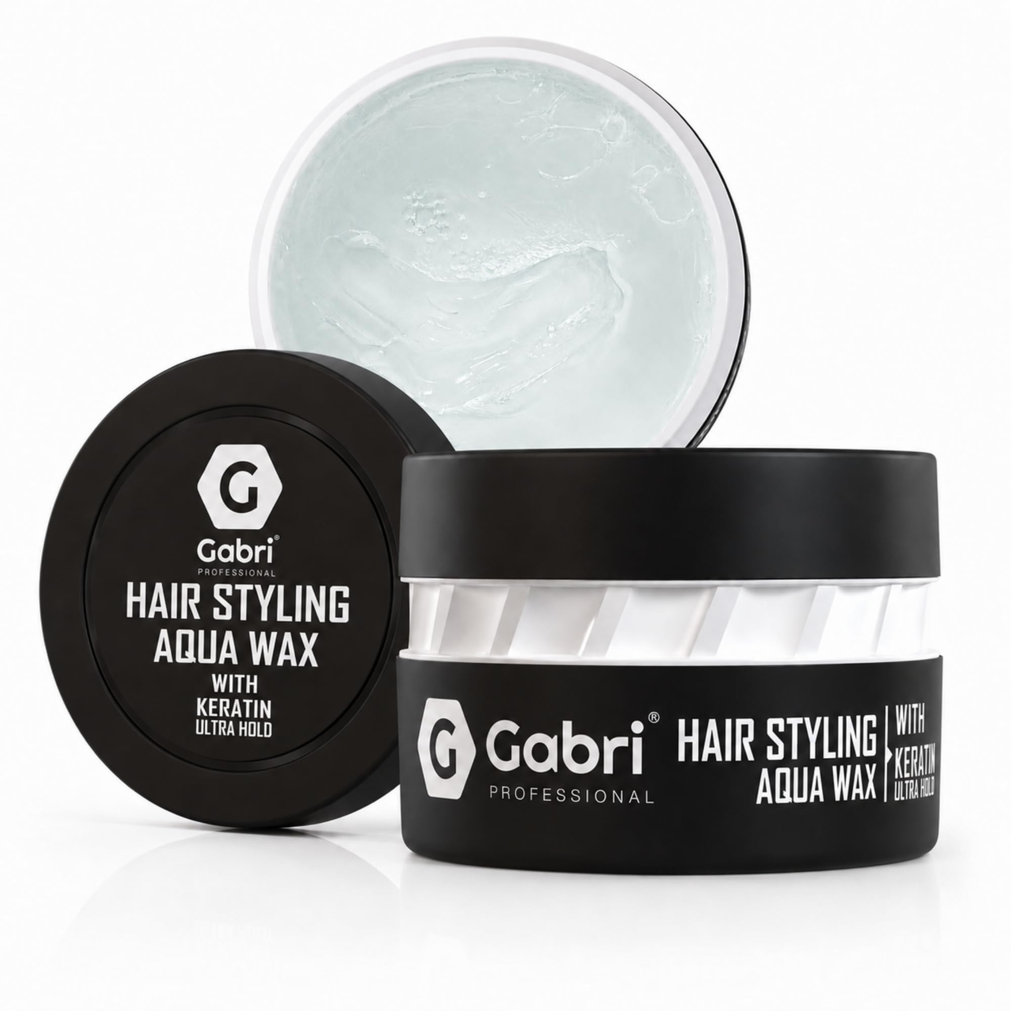 Gabri Hair Styling Wax 150ml, Hair Gel Wax, Edge Control, Maximum Control and Long Lasting, Men & Women Hair Wax (Keratin Ultra Hold)