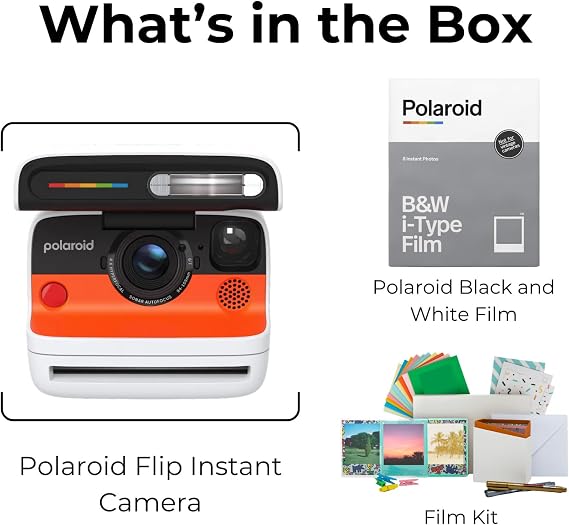 Polaroid Flip Instant Camera Bundle (White)