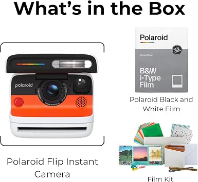 Polaroid Flip Instant Camera Bundle (White)