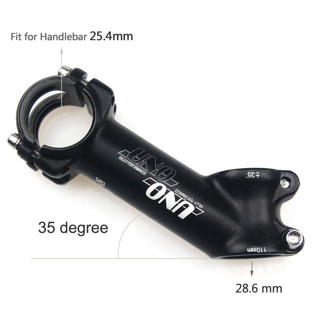 FOMTOR 25.4 Potence 110mm 35 Degrés Vélo Tige De Guidon Riser MTB Tige pour VTT Vélo De Route Vélo BMX VTT