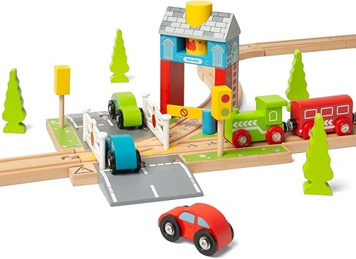 Miniatura 7 de Bigjigs Rail Túnel de caja de señales, accesorios de tren de madera, túneles para trenes y juegos de ferrocarriles, juguetes clásicos para niños,
