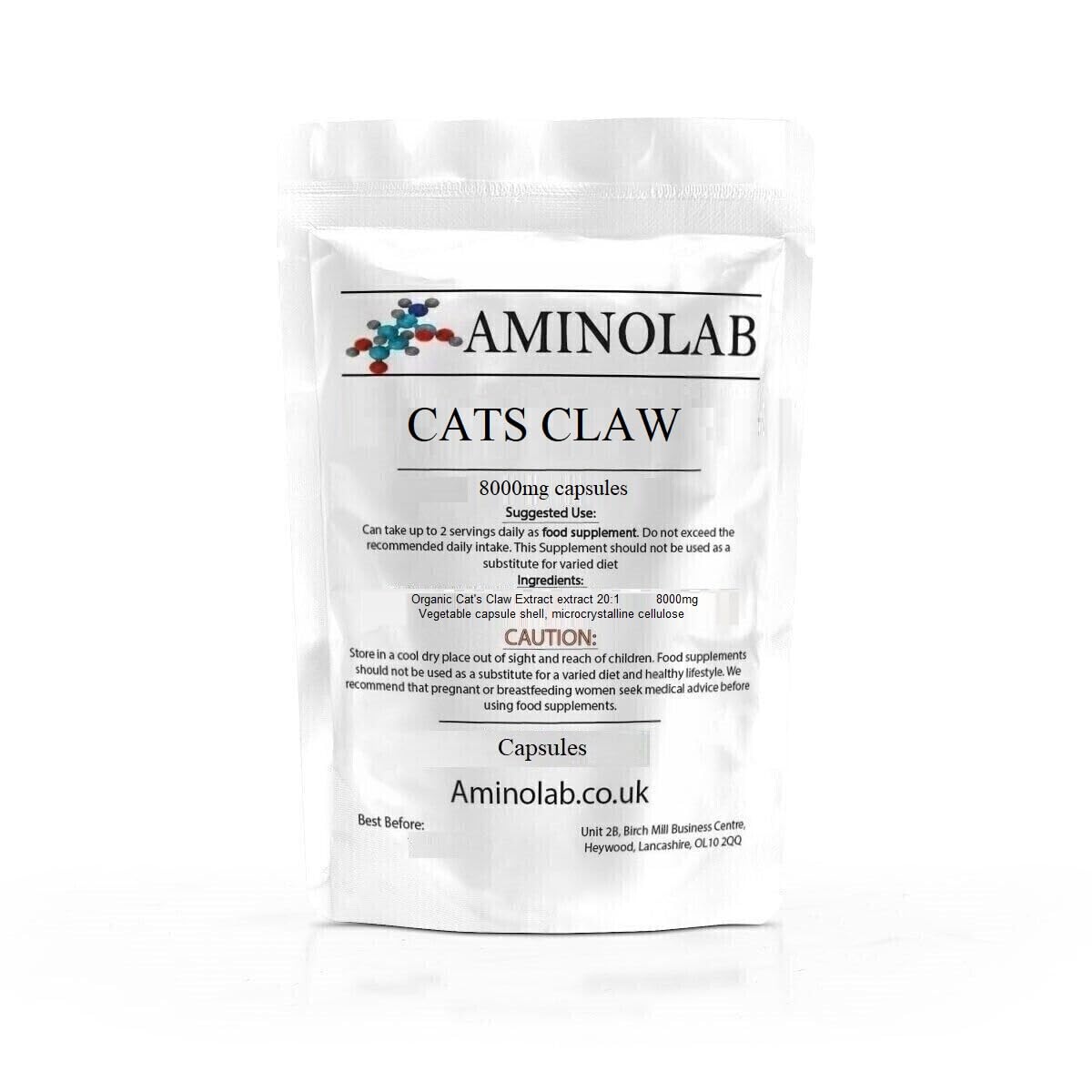 Aminolab - High Strength Cats Claw 8000mg 240 Capsules