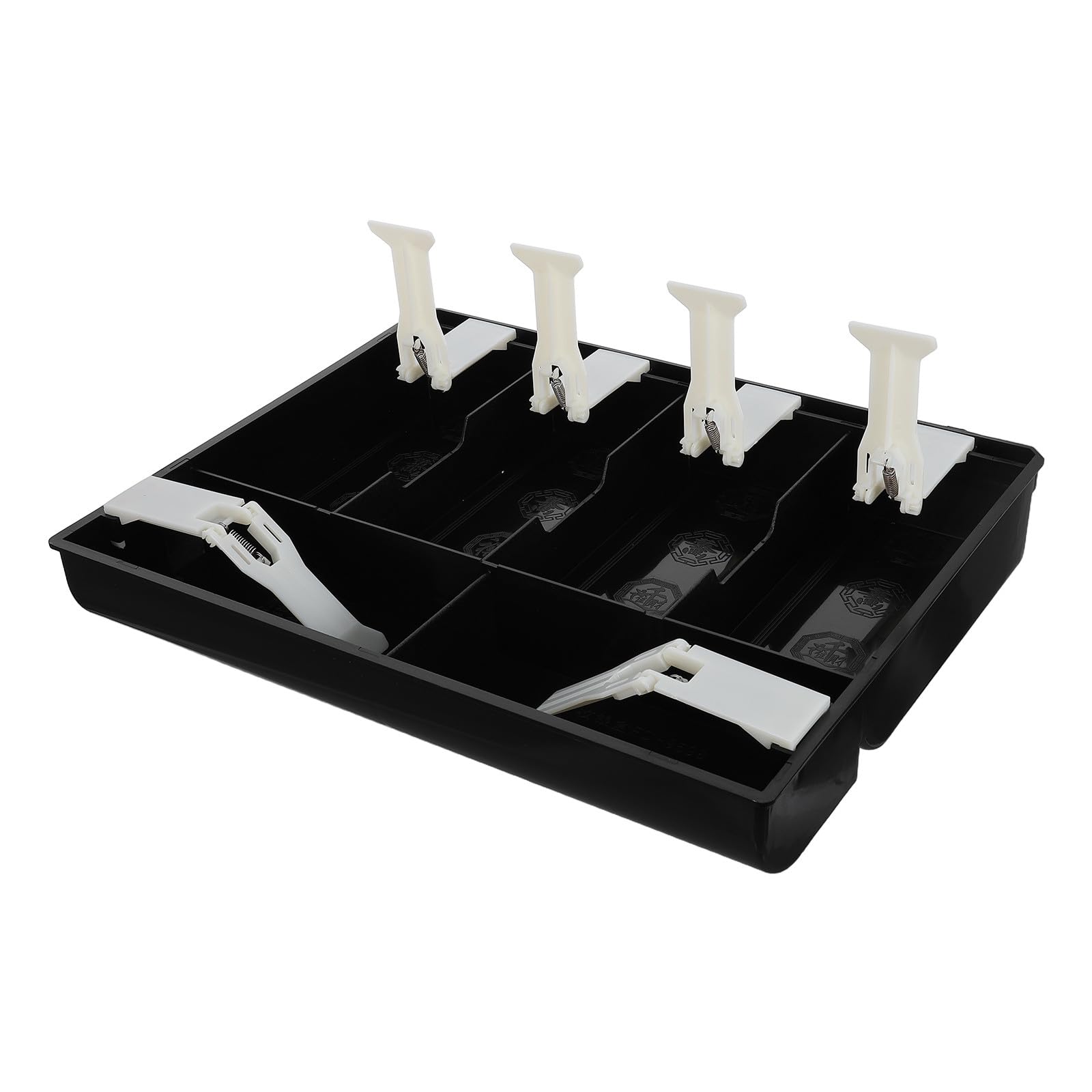 Lurrose Vassoio inserto per cassetto registratore di cassa - Inserto per cassetto contanti a 6 scomparti - Sostituto per registratore di cassa, organizer per denaro e clip per sistemi POS per negozi