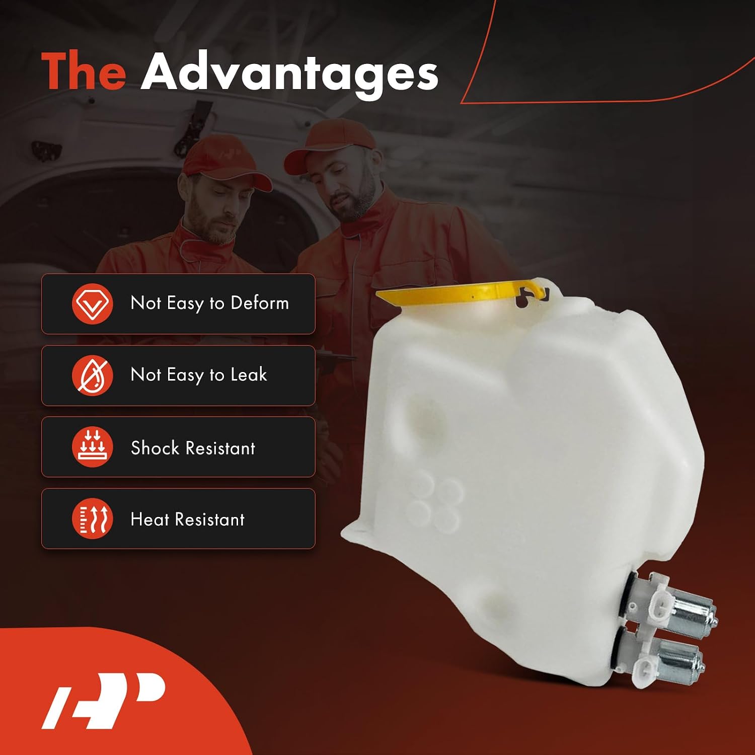A-Premium Windshield Washer Reservoir Compatible with Select Jeep Models - TJ Series Wrangler 2003 2004 2005 2006, with (Washer Pump/Cap/Hose) - Replace# 5096345AAPFM