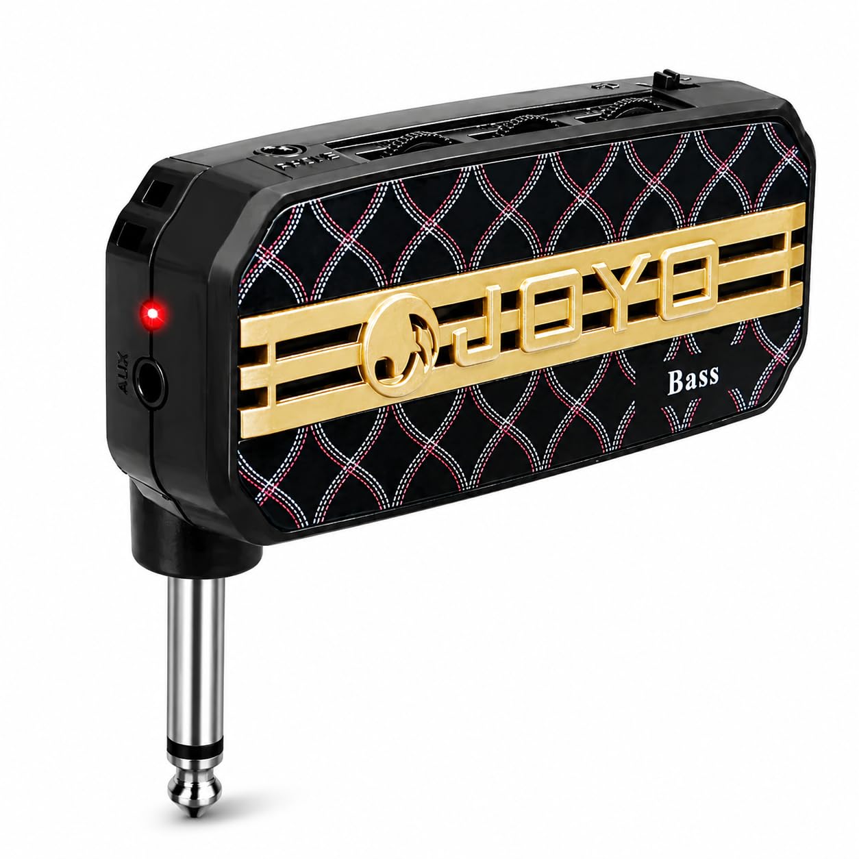 Bass Headphone Amp Portable Mini Practice Amplifier with Aux Input, 3.5mm Headphone Output, Tone Control, Battery Powered Pocket Bass Amp for Silent Practice (JA-03)