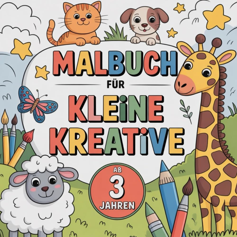 Malbuch für kleine Kreative ab 3 Jahren mit 50 süßen Ausmalbildern
