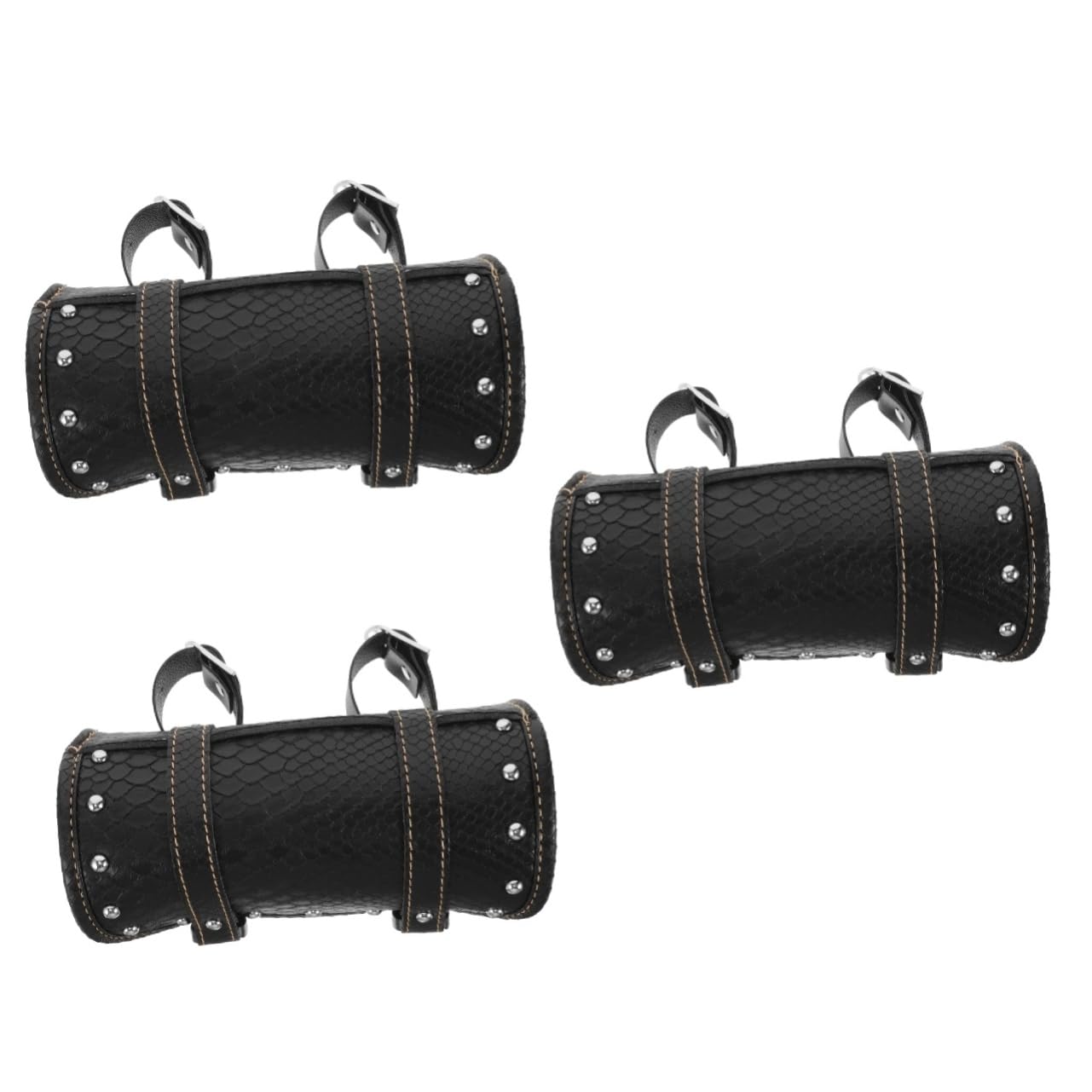 Cabilock 3 Stück wasserdichte Umhängetasche Aus Leder Satteltaschen Motorrad-Aufbewahrungstasche Koffer Motorrad Seitentasche Im Freien Kleine Motorradtasche Dirtbike-lenkertasche Schwarz
