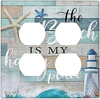 Vista 16 de William Morris Floral Boho Azul Medianoche Azul Bohemio Flor 1 Banda Dúplex Cubierta de Salida Decorativa Receptáculo Único Interruptor Eléctrico