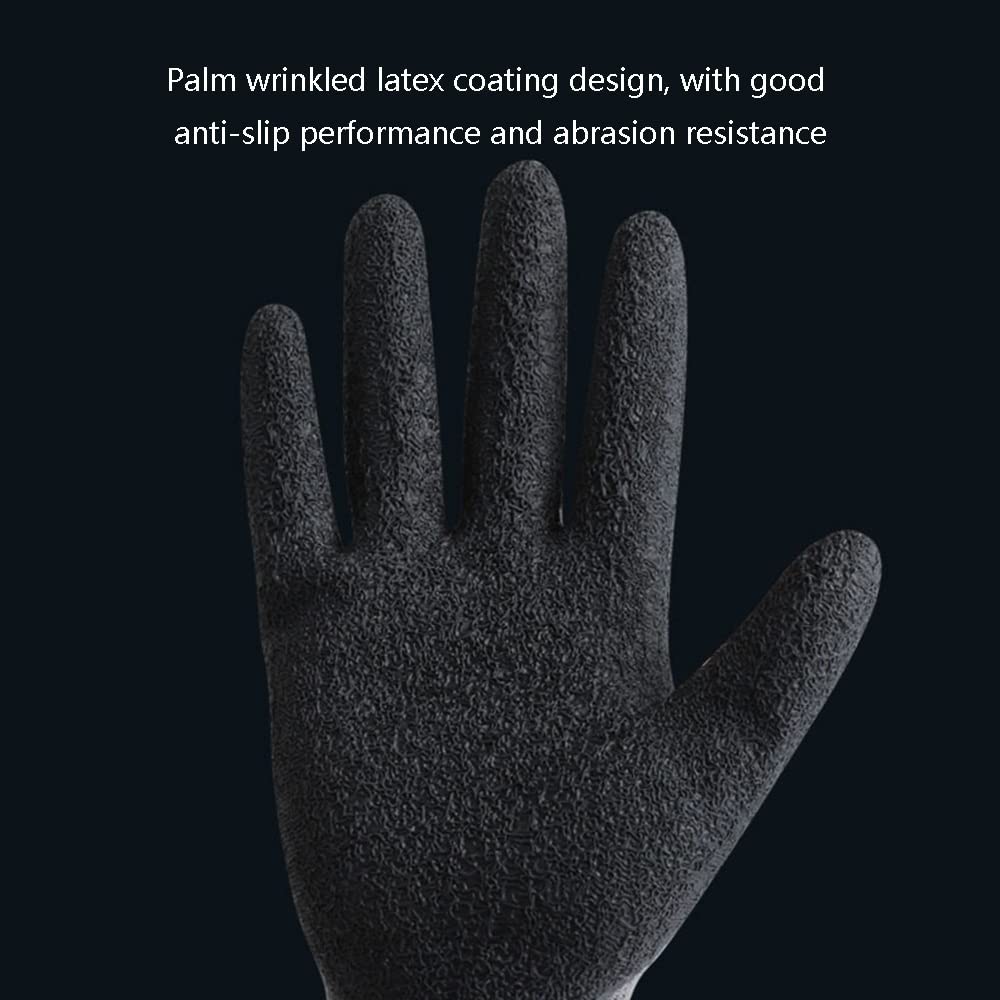 Axdwfd Guantes Comerciales, Guantes De Trabajo Duraderos Antideslizantes, Guantes De Nitrilo, Suaves Y Cómodos, 12 Pares (Size : XL)