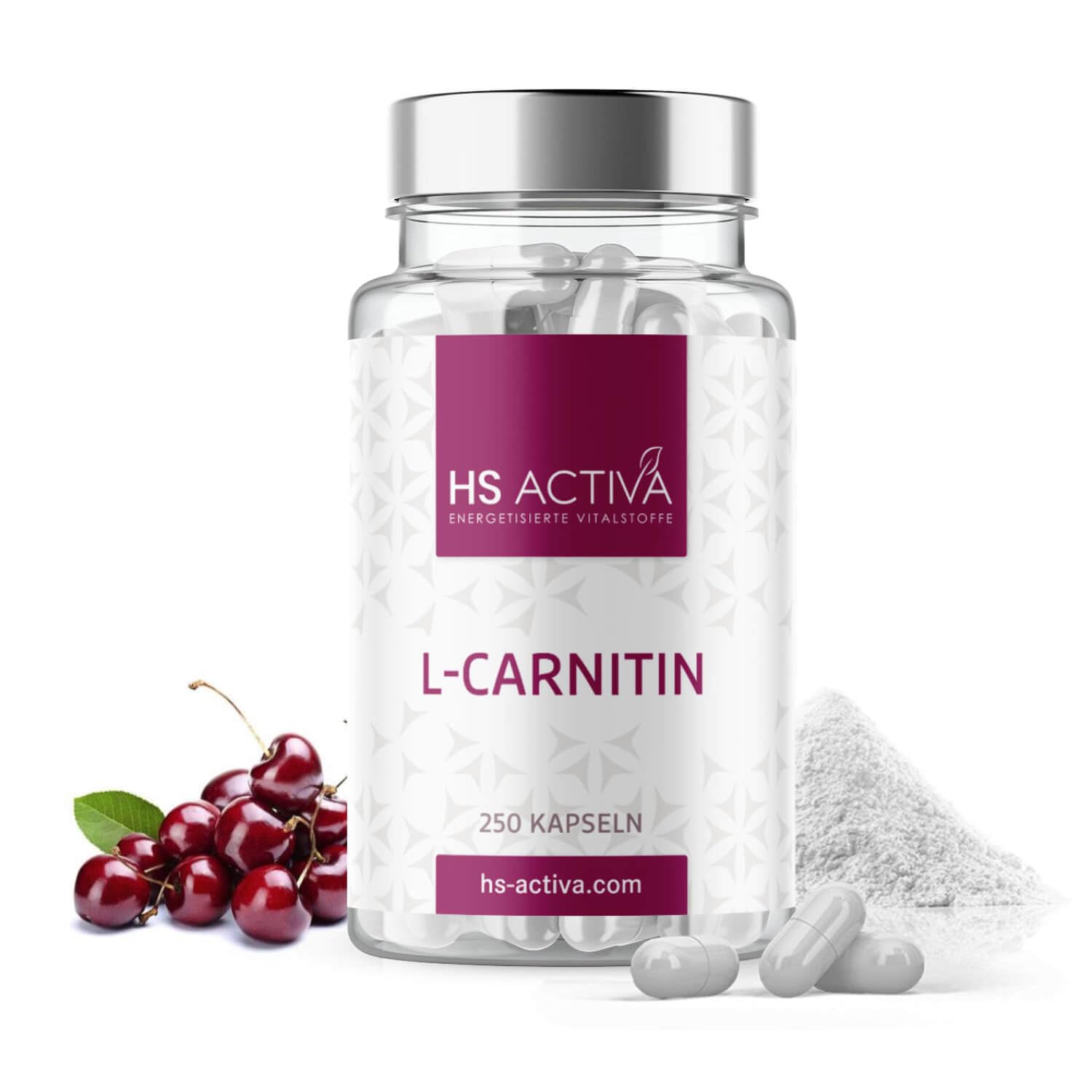 HS Activa L-Carnitin 250 Kapseln, 500mg L-Carnitin Tartrat pro Kapsel