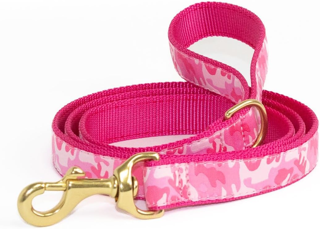 Up Country Pink Camo Pattern Dog Collar or Leash (Dog Collar, 1 inch Width, Medium (12 to 18 inches))