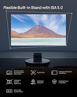 XGIMI HORIZON S Pro 2024 NEW 4K Projector, Dolby Vision, 1800 ISO Lumens, 110% BT.2020, Built-in Flexible Stand, Intelligent Screen Adaption, 2 x 12W Harman Kardon