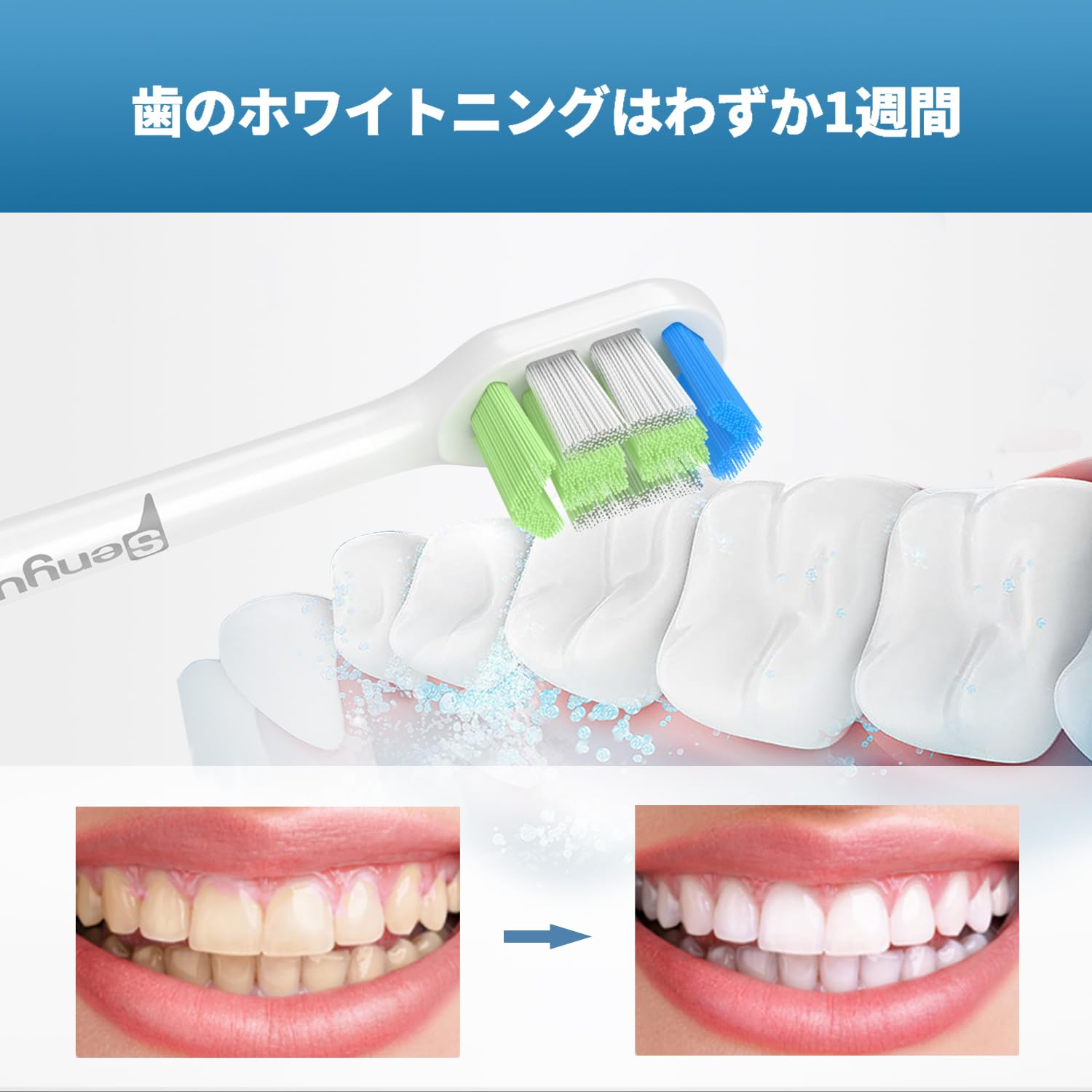 Amazon.co.jp: 【ミニ進化モデル】Senyum 電動歯ブラシ 替えブラシ 