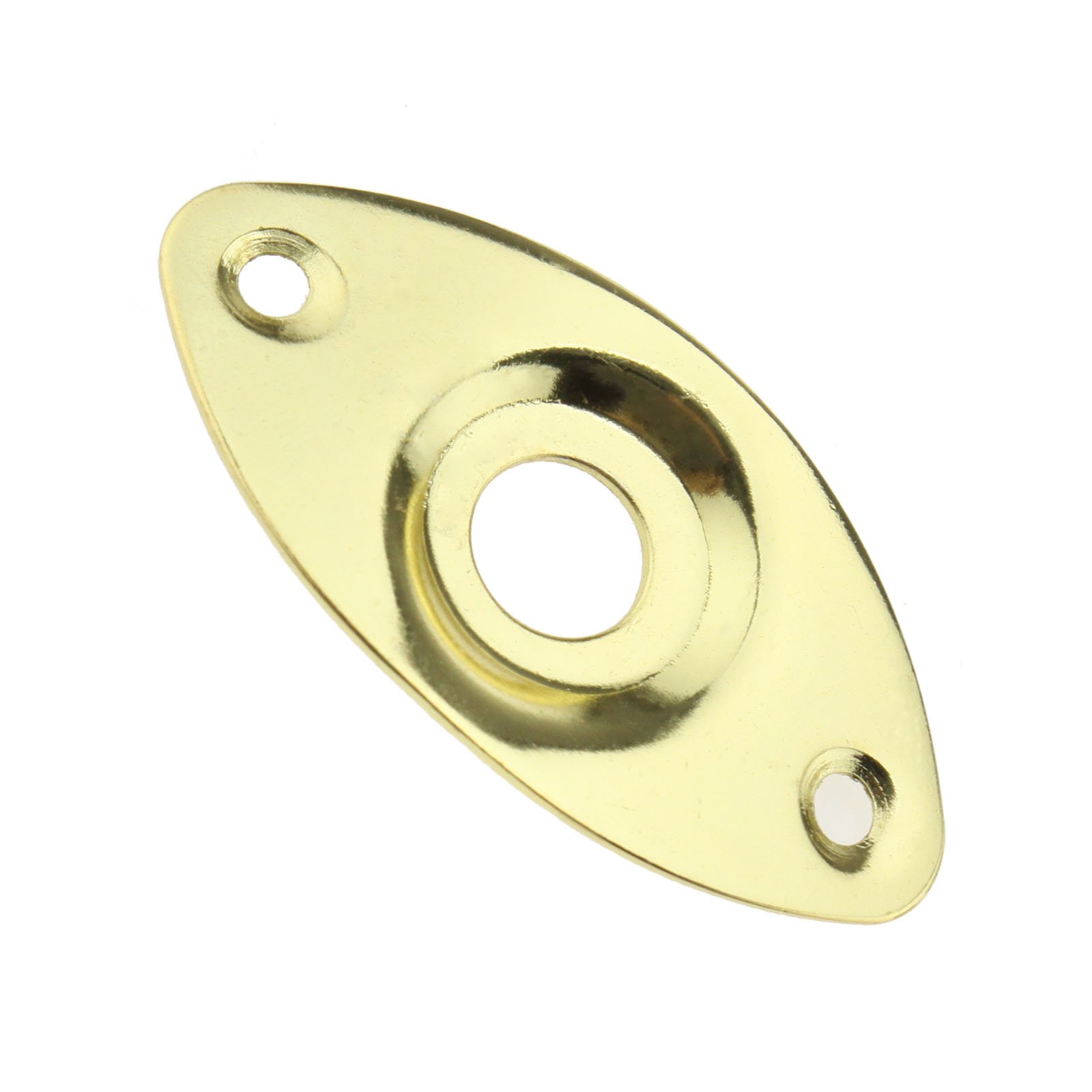 Piastra Jack Per Chitarra Elettrica &ndash; Forma Ovale Oro &ndash; Con Jack Neutrik E Viti &ndash; Nuovo