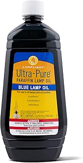 Lamplight ¼ Gallon (32 oz) Ultra-Pure Lamp Oil Blue - Liquid Paraffin Oil for Indoor use, sootless, smokeless and odorless, Emergency kit Blue